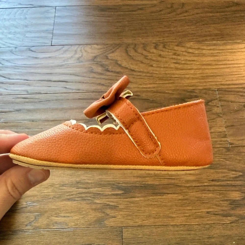 Brown Bow Toddler Baby Mary Jane Dress Shoes
